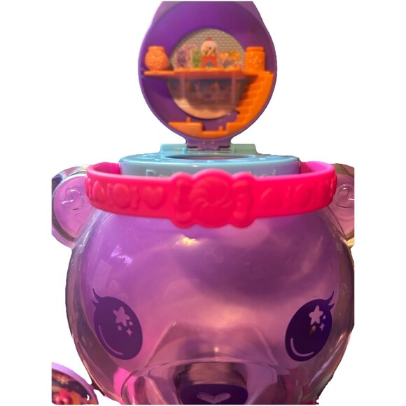 Polly Pocket Gumball Bear Playset – Purple & Pink Compact Bear Case Toy 2021 - Picture 2 of 3